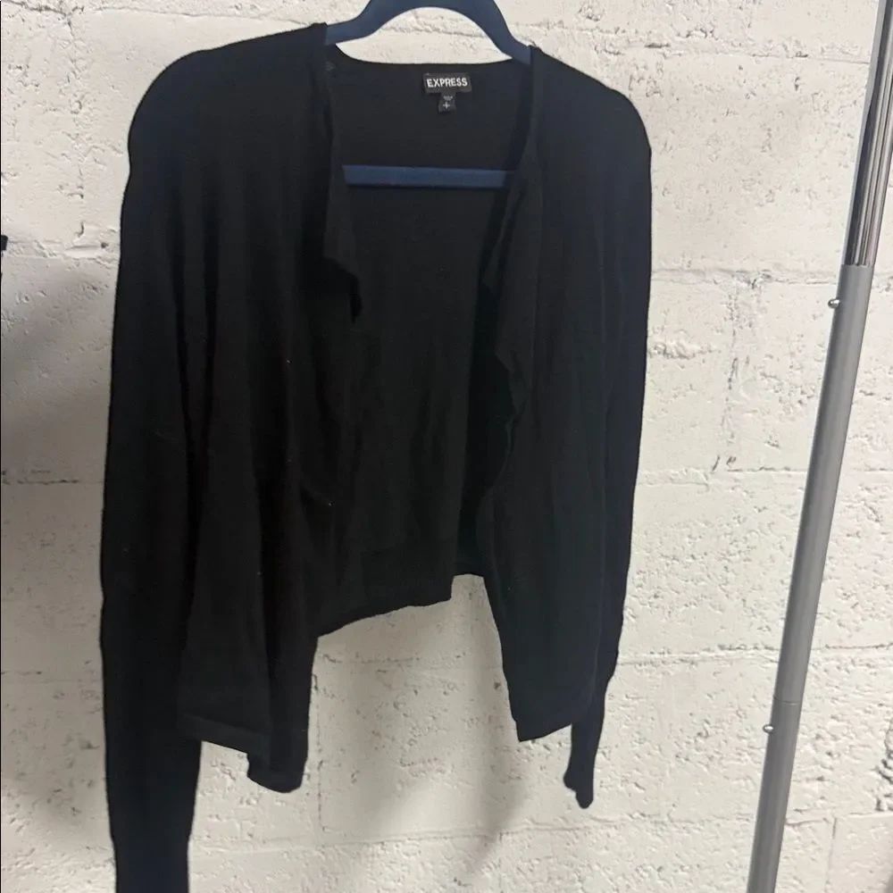 Express Women's Black Cardigan Sweater - Open LIKE NEW - Size Small